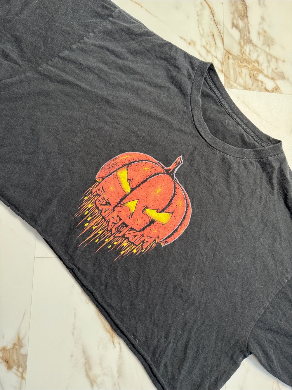 PEARL JAM TEN CLUB 2012 HALLOWEEN T-SHIRT Unisex Cropped Pumpkin Tee Rare 90s